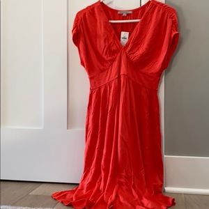 Orange cap sleeve dress